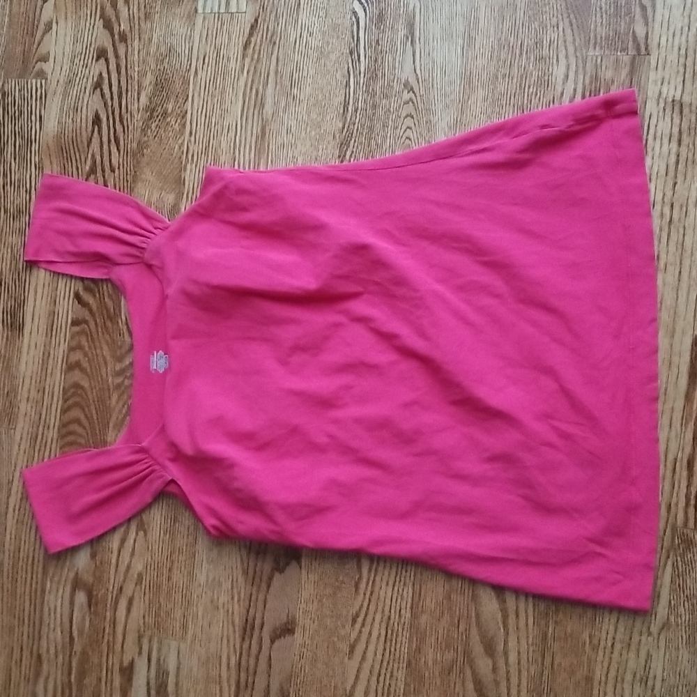 (S) Jockey Solid Color Cotton Blend Tank Top Vacation Summer Travel